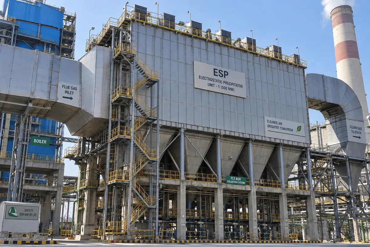 Electrostatic precipitator (ESP) insulation at a power plant