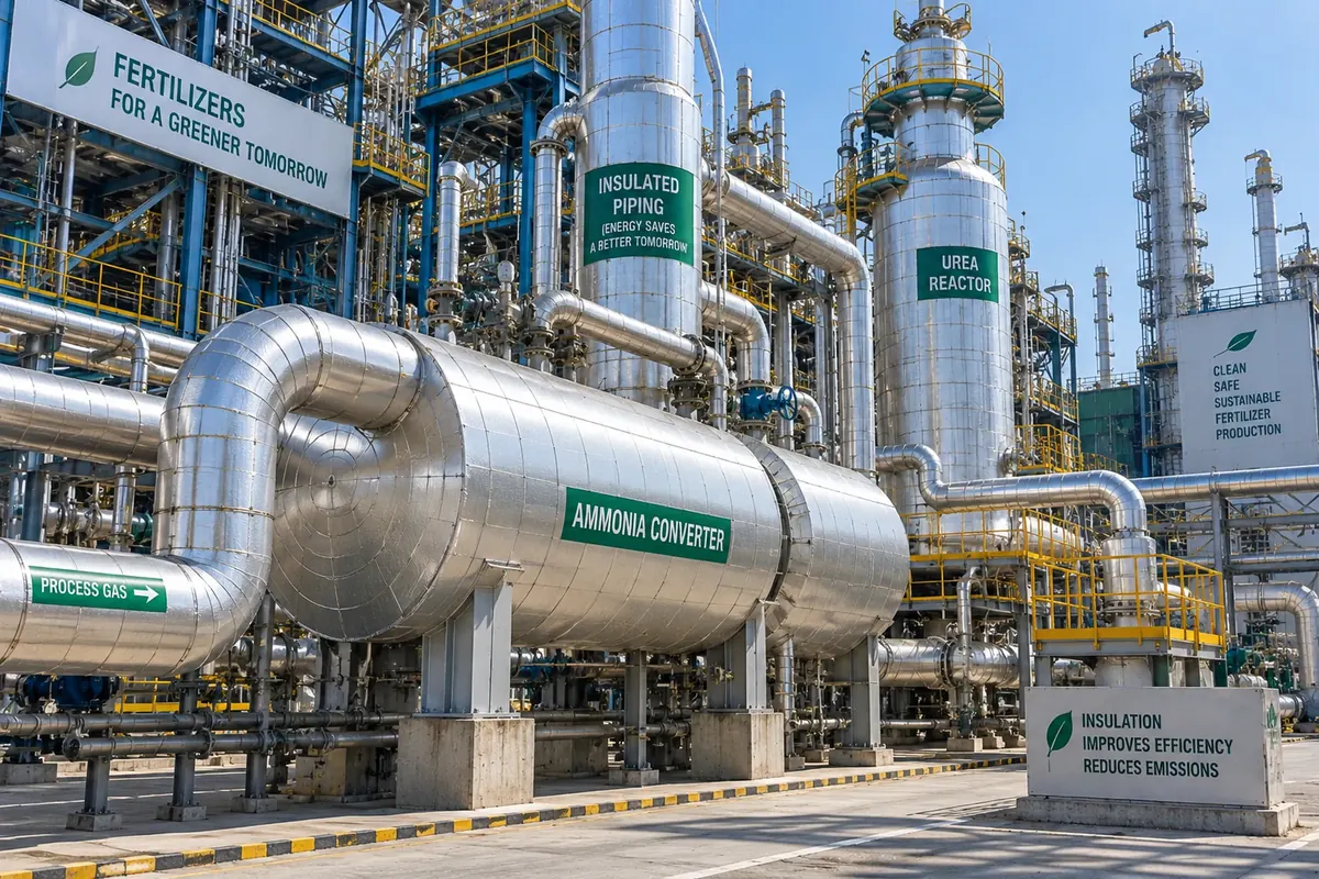 Insulation at a fertilizer plant